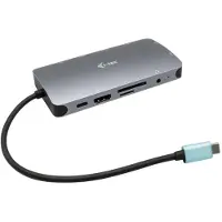 I-Tec Metal USB-C Travel Nano Dock HDMI/VGA with LAN + Power Delivery 100 W, Kabelgebunden, USB 3.2 Gen 1 (3.1 Gen 1) Type-C, 100 W, 3,5 mm, Silber, MicroSD (TransFlash), SD