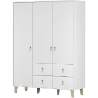 FABRYKA MEBLI IDŹCZAK Schwebetürenschrank Kleiderschrank Schrank Garderobe Figo 19 (Weiß/Weiß) 150cm