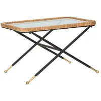 Mauro Ferretti Couchtisch Saint Barth 70x50x45 cm schwarz braun