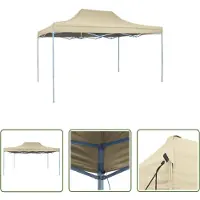 The Living Store Faltzelt Pop-Up 3x4,5 m Cremeweiß