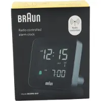 Braun BC09-DCF, Digitaler Wecker, Quadratisch, Schwarz, 12/24 h, LCD, Akku