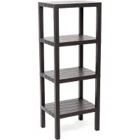 TATAY Lombok 4 Rechteckiges Badezimmerregal Von Heights Silber Silber One Size