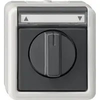 Gira 015430 SchalterTaster Jalousie 1p WG Aufputz grau