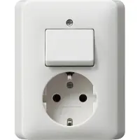 Gira Kombination 017603 Wechsel+ Schuko Standard 55 rw