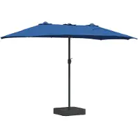 Syfax Garten-Sonnenschirm 385 x 209 x 244 cm Polyester Azurblau