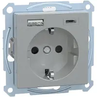 Merten Schutzkontakt Steckdose mit USB Ladegerät, Typ MEG2367-0460