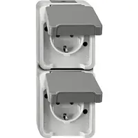 Merten MEG2329-8029 - CEE 7/3 - CEE 7/4 - Grau - IP44 - 250 V - 16 A