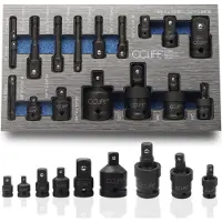 CCLIFE Kraft Stecknuss Adapter Nuss Bit Set für Schlagschrauber 1/4 3/8 1/2 3/4 Zoll