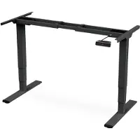 Digitus Elektrisch höhenverstellbares Tischgestell, Dual-Motor, 3-Stufen, Schwarz, 100 kg, Elektro, 35 mm/sek, Gerade, 2 Bein(e), Schwarz