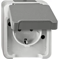 Merten SCHUKO-Steckdose - 16 A - AC 250 V - DIN 49440 - lichtgrau