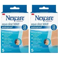 3M Nexcare Aqua Clear maxi waterproof 6x8,8 cm 2x 2x5 St Pflaster
