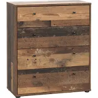 Forte TEMPRA 2 Kommode mit 4 Schubladen, Holzwerkstoff, Old – Wood Vintage Nachbildung
