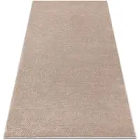 Rugsx Teppich SOFTY glatt, einfarbig beige 80x150 cm