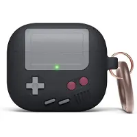 Elago Retro AW5 Silikonhülle mit Aufhänger für AirPods 3 Schwarz
