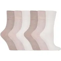 IOMI Damen 6er Pack nicht elastische Diabetikersocken mit handgekettelten Zehennähten
