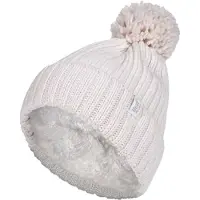 Heat Holder Ladies Ribbed Cuffed Thermal isoliert Winter Pom Pom Bommelmütze