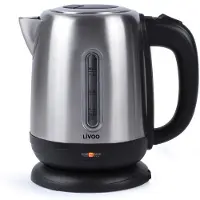 Livoo DOD182, 1,2 l, 1630 W, Schwarz, Edelstahl, Kunststoff, Edelstahl, Wasserstandsanzeige, Filterung