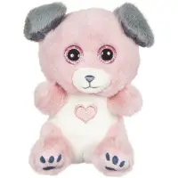 GIPSY TOYS Cutydoo Love Dog Plüschtier - - 13 cm - Rosa/Grau