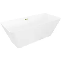 Mexen Velo Slim freistehende Badewanne 170 x 75 cm, weiß, Überlauf gold - 52811707500-50