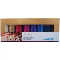 Mettler SFCQ89136-KIT Baumwoll-Maschinen-Quiltgarn, Geschenkpackung, 8 St ck
