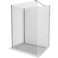 Mexen Kioto Walk-In Duschwand 115x110cm, Transparent, Gebürstet Grau