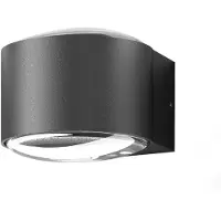 CMD 9029 Wandaußenleuchte Aluminium anthrazit mit Lupenglas Up/Down IP65 2x6W 3000K