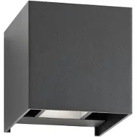 CMD LED Aussenwandleuchte 9032, schwarz, Aluminium, Modern, LED Wandleuchte außen