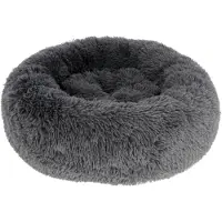 Kerbl Hundebett FLUFFY, dunkelgrau, Durchm. 60 cm x 18 cm