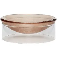 Hubsch Dekoschale "Flow" in Hellbraun - (H)4 x Ø 12 cm - onesize