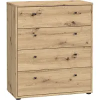 Forte Kommode "Tempra, Kommode, 4 Schubkästen, Höhe 85,5 cm", braun (artisan eiche), B:73,7cm H:85,5cm T:34,8cm, Sideboards, Kommode, Breite 73,7 cm