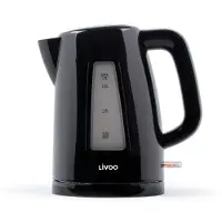 Livoo DOD184N, 1,7 l, 2200 W, Schwarz, Kunststoff, Wasserstandsanzeige, Drahtlos