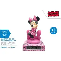 Minnie 3d-lampe Mit Wecker Und Datum