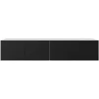 MargaretHadas24 Margaret Hadas24 TV-Schrank Leo Fernsehschrank TV-Lowboard 200 cm Hängend modernes Design Wohnzimmer Wandmontage, TV Möbel weiß, schwarz