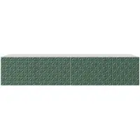 MargaretHadas24 Margaret Hadas24 TV-Schrank Cali Fernsehschrank TV-Lowboard 200 cm Hängend modernes Design Wohnzimmer Wandmontage, TV Möbel weiß, grün
