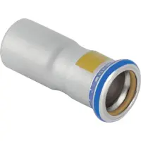 Geberit Mapress Edelstahl Reduktion mit Einschubende, Gas, d 54mm, d1 22mm 34132