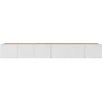 MargaretHadas24 Margaret Hadas24 TV-Schrank Nicole Fernsehschrank TV-Lowboard 300 cm Hängend modernes Design Wohnzimmer Wandmontage, TV Möbel artisan, weiß