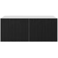 MargaretHadas24 Margaret Hadas24 TV-Schrank Noe Fernsehschrank TV-Lowboard 100 cm Hängend modernes Design Wohnzimmer Wandmontage, TV Möbel weiß, schwarz