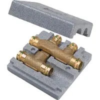 Viega Kreuzungs-T-Stück PROFIPRESS 22x15x22 Mod.2249.3, aus Rotguss, 493356,für Wasser