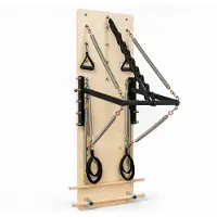 PH Fitness Pilates Wandtrainer mit Federn und Ahornholz-Rahmen – wandmontiert und platzsparend, ideal für Core-Training und Reha