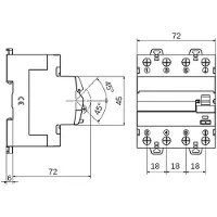 Gewiss GWD4537 Fehlerstrom-Schutzschalter 63 A 400 V