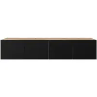 MargaretHadas24 Margaret Hadas24 TV-Schrank Nicole Fernsehschrank TV-Lowboard 200 cm Hängend modernes Design Wohnzimmer Wandmontage, TV Möbel artisan, schwarz