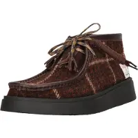 Clarks Schnürschuhe Torview mit handgefertigtem Harris-Tweed 4011B Burgundy Combi 44