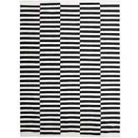 FRAAI Baumwollteppich - Dazzle Blocks Schwarz Weiß 160x230 cm