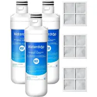 Waterdrop WD-F46 Kühlschrank-Wasserfilter und Luftfilter, kompatibel mit LG LT1000P, LMXS28626S, LFXS26973S, NSF-, 3er-Kombiset
