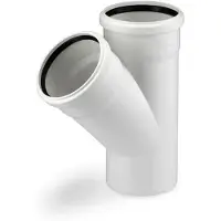 Rehau RAUPIANO PLUS, Einfachabzweig, DN 110/75, 45 Grad, 1 Stk.
