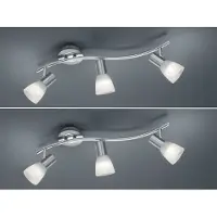 Meine Wunschleuchte 2er SET 3-flammige LED Deckenstrahler Silber, Designklassiker Wohnzimmer & Flur
