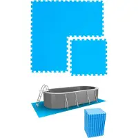 Eyepower 16,8 m² Poolunterlage - 72 EVA Matten 50x50 Pool Unterlage - Unterlegmatten Set