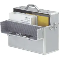 Juscha Alumaxx Pilotenkoffer Alpha mit Klickfix Kompakt Schiene Aluminium silber ca. 47 x 37,5 x 20 cm FB2045100