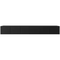 MargaretHadas24 Margaret Hadas24 TV-Schrank Leo Fernsehschrank TV-Lowboard 300 cm Hängend modernes Design Wohnzimmer Wandmontage, TV Möbel schwarz, schwarz