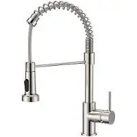 Zimtky Wasserhahn Küche, Hoher Bogen Hochdruck Küchenarmatur mit Herunterziehen Brause Armatur, Mischbatterie Spültischarmatur Küchenarmaturen, 360° Schwenkbar Zwei Sprühfunktionen, Edelstahl